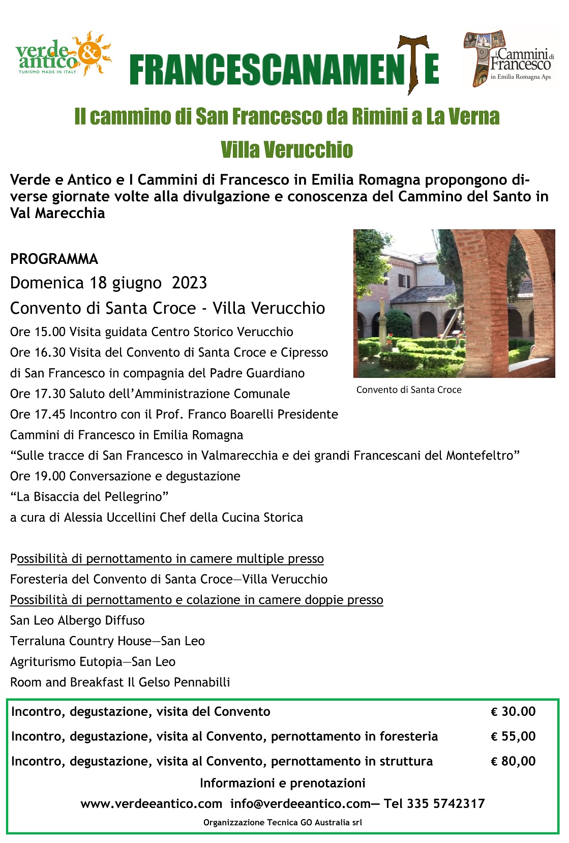 Programma 18 giugno Verucchio